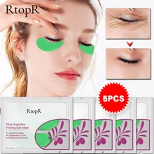10pcs=5pack Eye Mask Olive Collagen Face Skin Care Argireline Firming Ageless Anti Aging Eye Bag Dark Circles Puffiness Eye Care