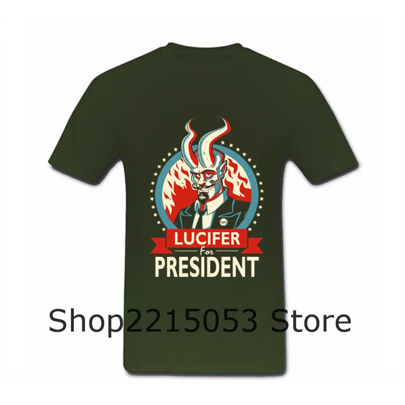 Мужские футболки Lucifer for president 2017 camisa masculina kpop dota 2 jersey harajuku undertale fitness camiseta футболки|t