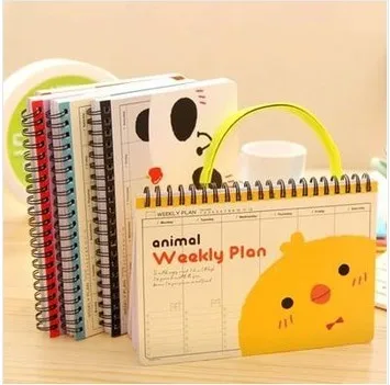 

NNRTS Korean Animal Creative Stationery Notepad Office Supplies School Cartoon Panda Filofax Notebook Weekly Plan Students