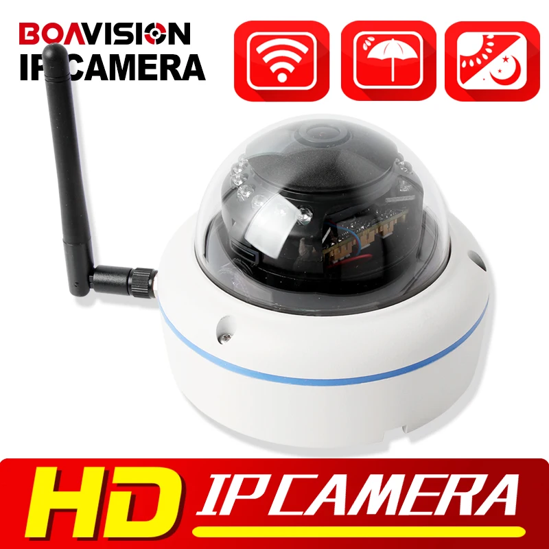 1.0MP 2MP IP Camera Wi-fi Dome Outdoor 3.6mm Lens XMEye Vandalproof Security Cameras Onvif P2P HD 720P 1080P Wireless IP Camera