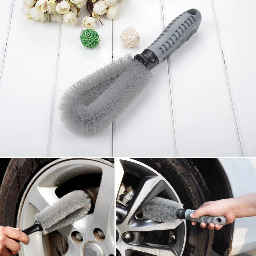 Car Wheel Cleaning Brush Wash Car Tire Brush Truck Car Motorcycle