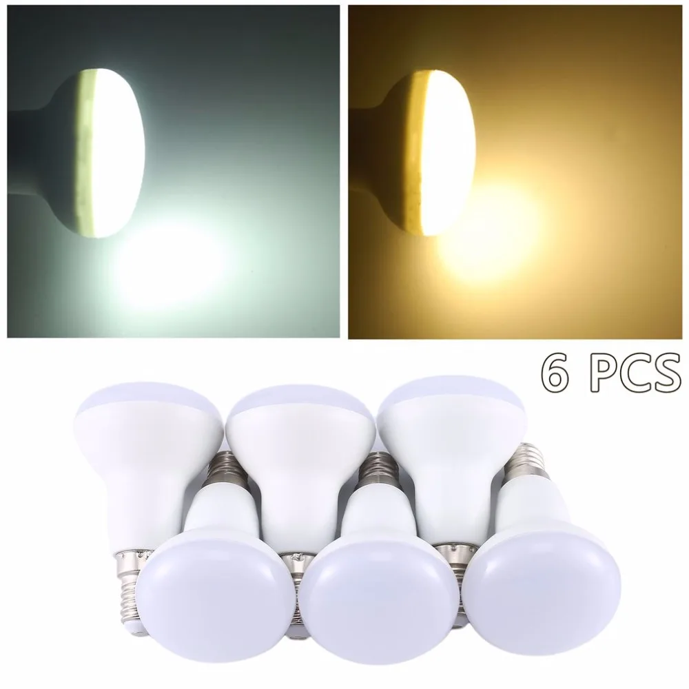 

Led Bulb Light Plastic Aluminum Par Light R50 6W Dimmable Home Lighting 6Pcs