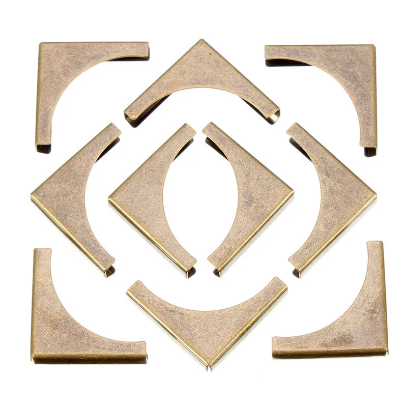 100Pcs/set Book Scrapbooking Albums Corner Menus Corner Protectors File Folder Decoration Bronze Tone free shipping 50pcs antique bronze pattern carved metal corner albums menus folders corner protectors 35mmx26mm j1311