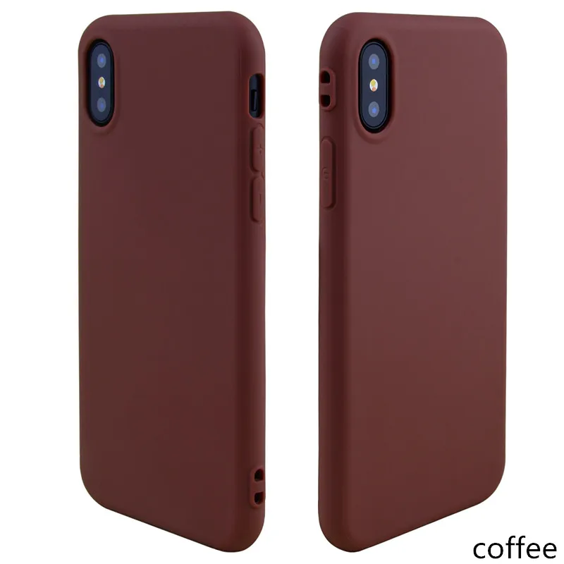 Для iphone X чехол для iphone 7 Чехол для iphone 6 funda силиконовый чехол для iphone 5 5S SE 8plus XR XS MAX чехол 6s 7 plus - Цвет: Coffee