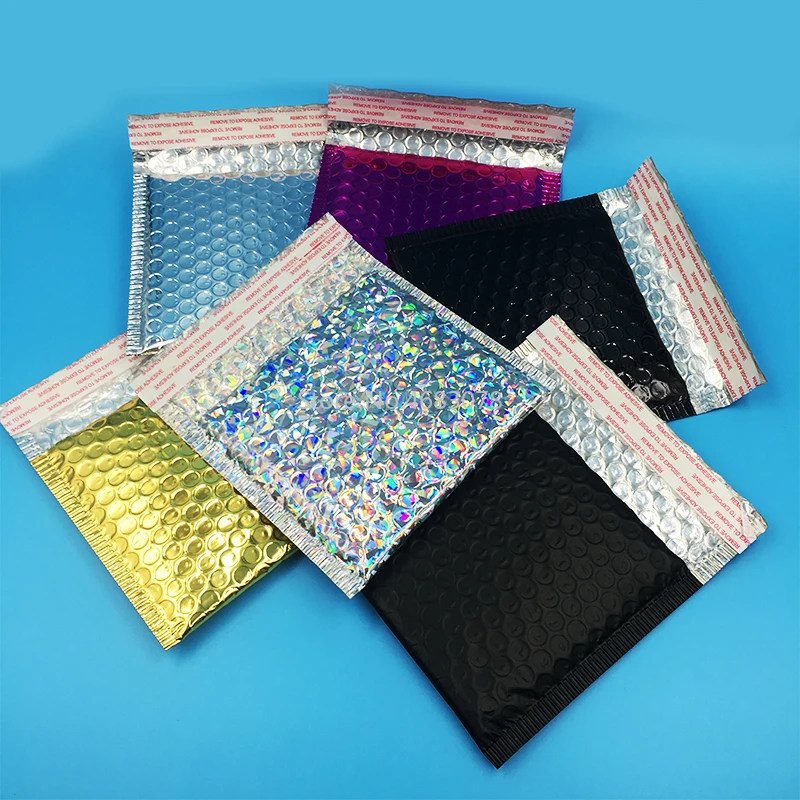 Envelope com Plástico Bolha para Transporte Saquinho de 50 Unidades com Plástico Bolha para Envio Postal Suprimentos Comerciais 15x13cm Mais 4cm - Imagem 4