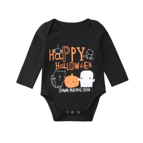 Newborn Baby Halloween Costumes Girl Boy Kid Long Sleeve Cotton Bodysuits Jumpsuit Outfits Baby Casual Clothes