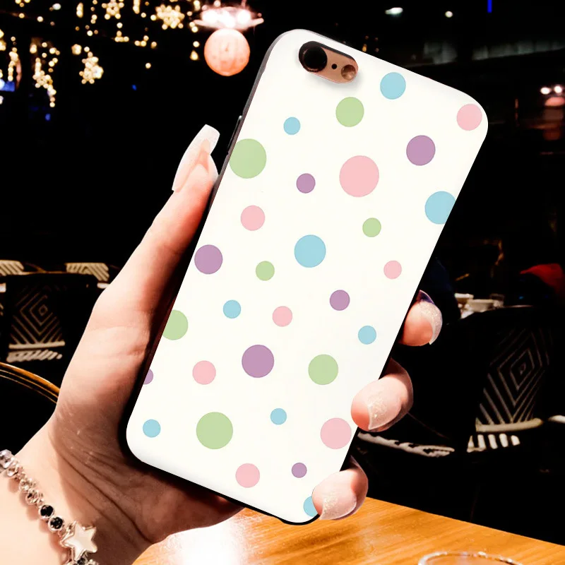 Мягкий силиконовый чехол MaiYaCa в горошек аксессуары для телефона iPhone 5s 6s 12proplus 8plus X