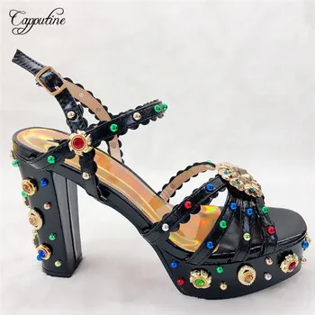 

Latest black high heel sandals amazing wedding/party lady shoes CFS12, many color