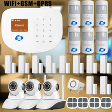 Chuangkesafe wifi de casa inteligente/interder antirrobo gsm seguridad para el hogar/sistema de alarma 3 unids wifi cctv cámara de mascotas friendly motion detector