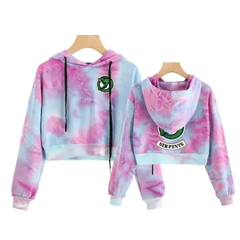 

BF 2019 sexy Lovely crop top hoodies RIVERDALE Southside Serpent Print harajuku casual hoodies sweatshirts
