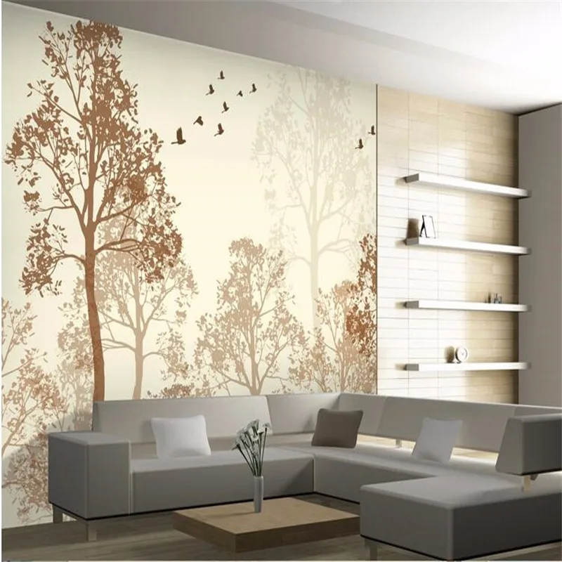 photo-wallpaper-flash-Classic-simplicity-hazy-beauty-bird-tree-Art-wall-paper-wall-mural-wallpaper-painting