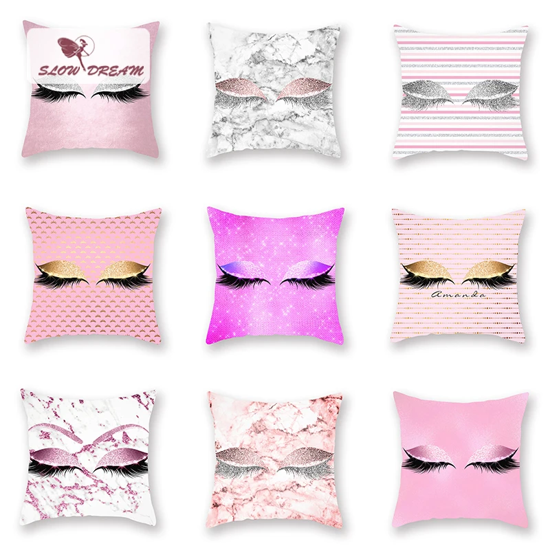 Розовая подушка для девочки snowdream декоративная наволочка дома спальни 45x45 | Наволочка -32991800497