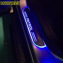 Lehuezu LED синий автомобиль течет стример порога Накладка для Nissan Patrol y62 Armada Интимные аксессуары 2016 2017