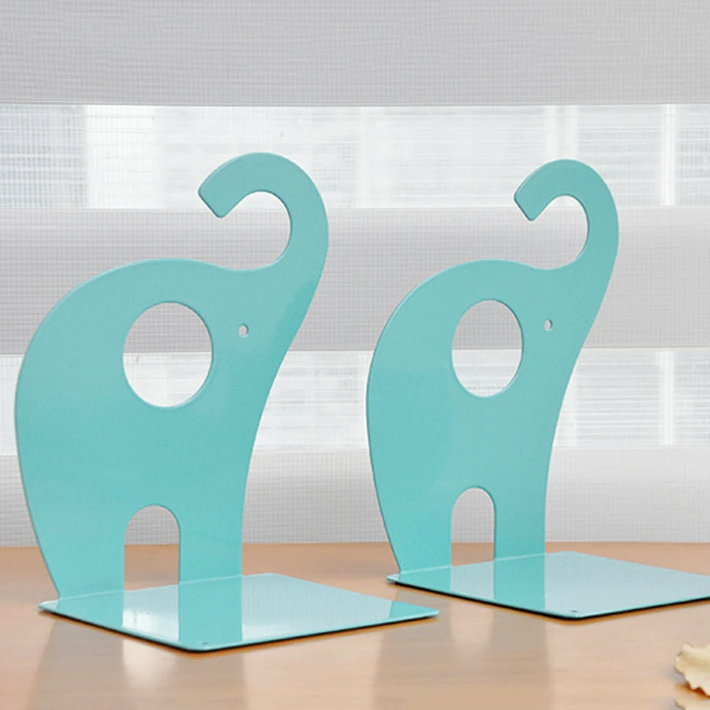 

Metal L Shape Books Stand Simple Elephant Metal Holder Desktop Goods Shelf Bracket Support Stationery