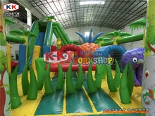 Forest slide combined inflatable trampoline Custom designed factory direct selling large amusement equipment Forest slide combined inflatable trampoline Custom designed factory direct selling large amusement equipment