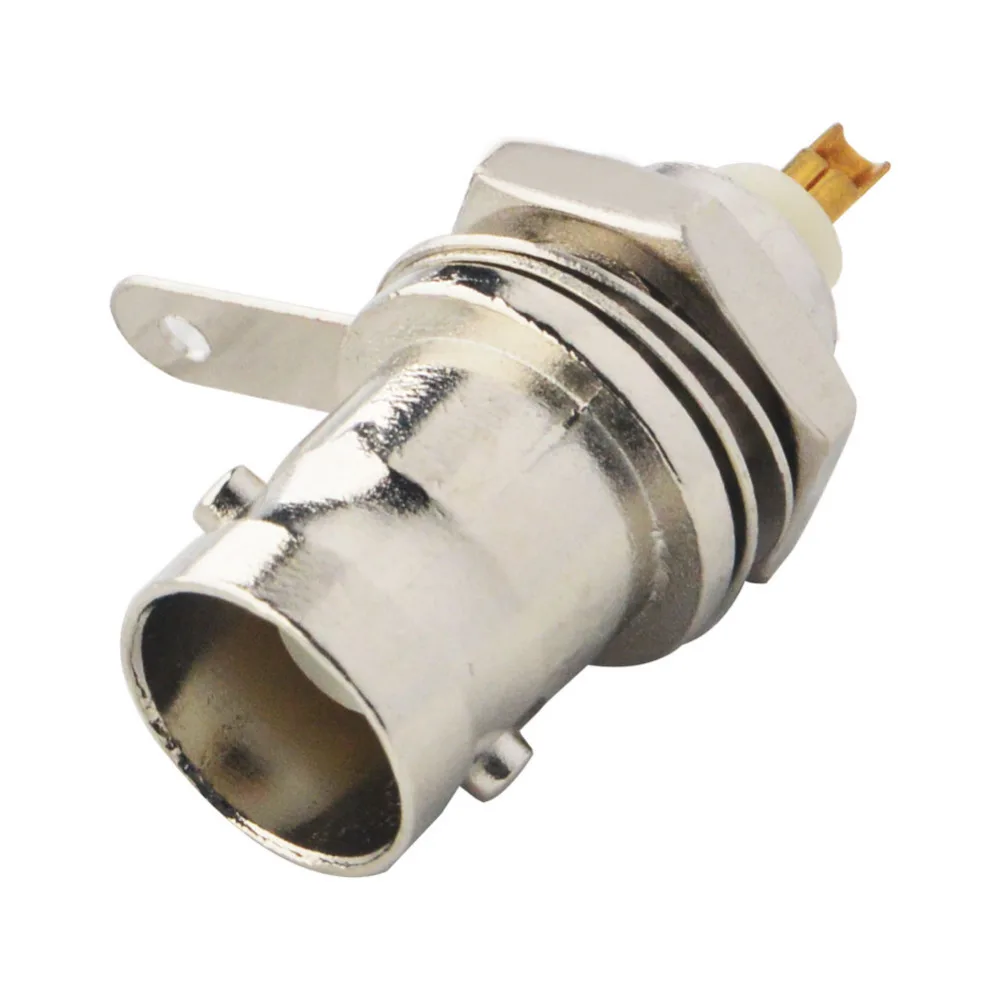 BNC female with nut bulkhead handle solder cup connector Zinc alloy 27