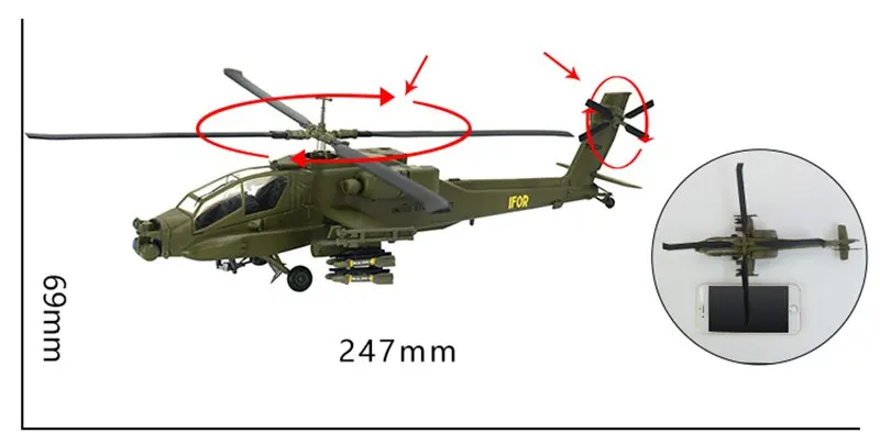 1/72 масштаб предварительно построенный AH-64 Вертолет AH-64A хобби Коллекционная Apache готовая пластиковая модель самолета