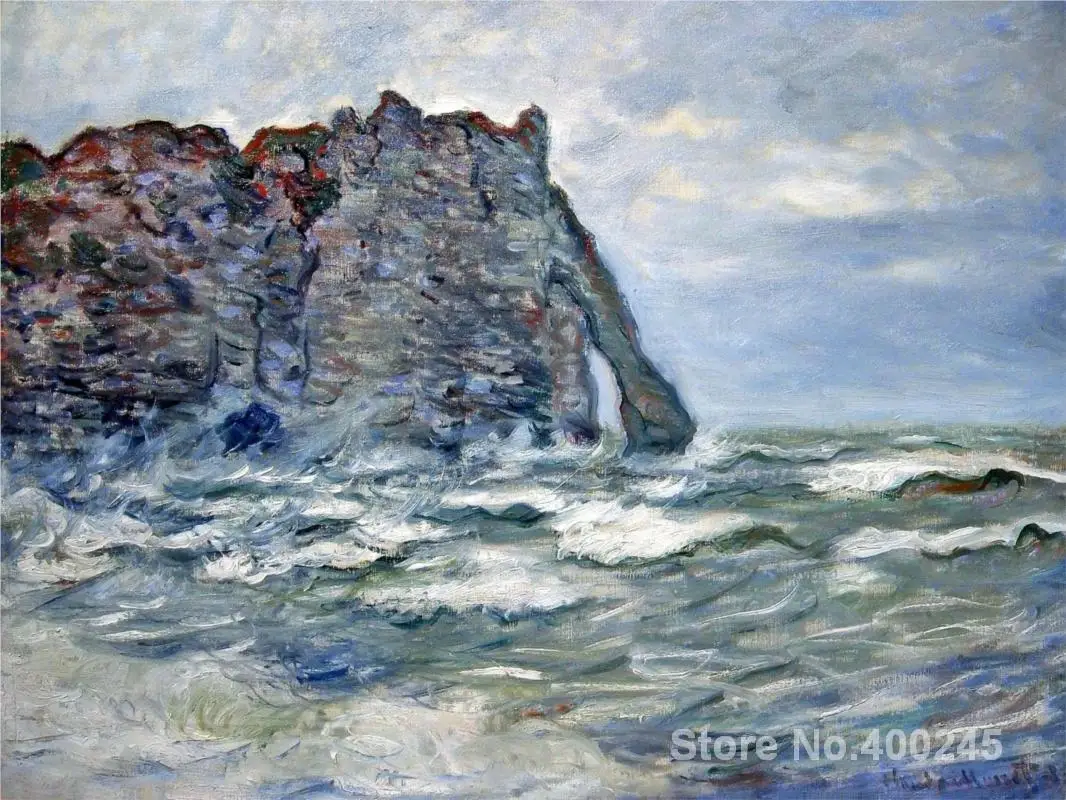 Картина Клода монета Порт d Aval грубая морская Красная комната Декор маслом на