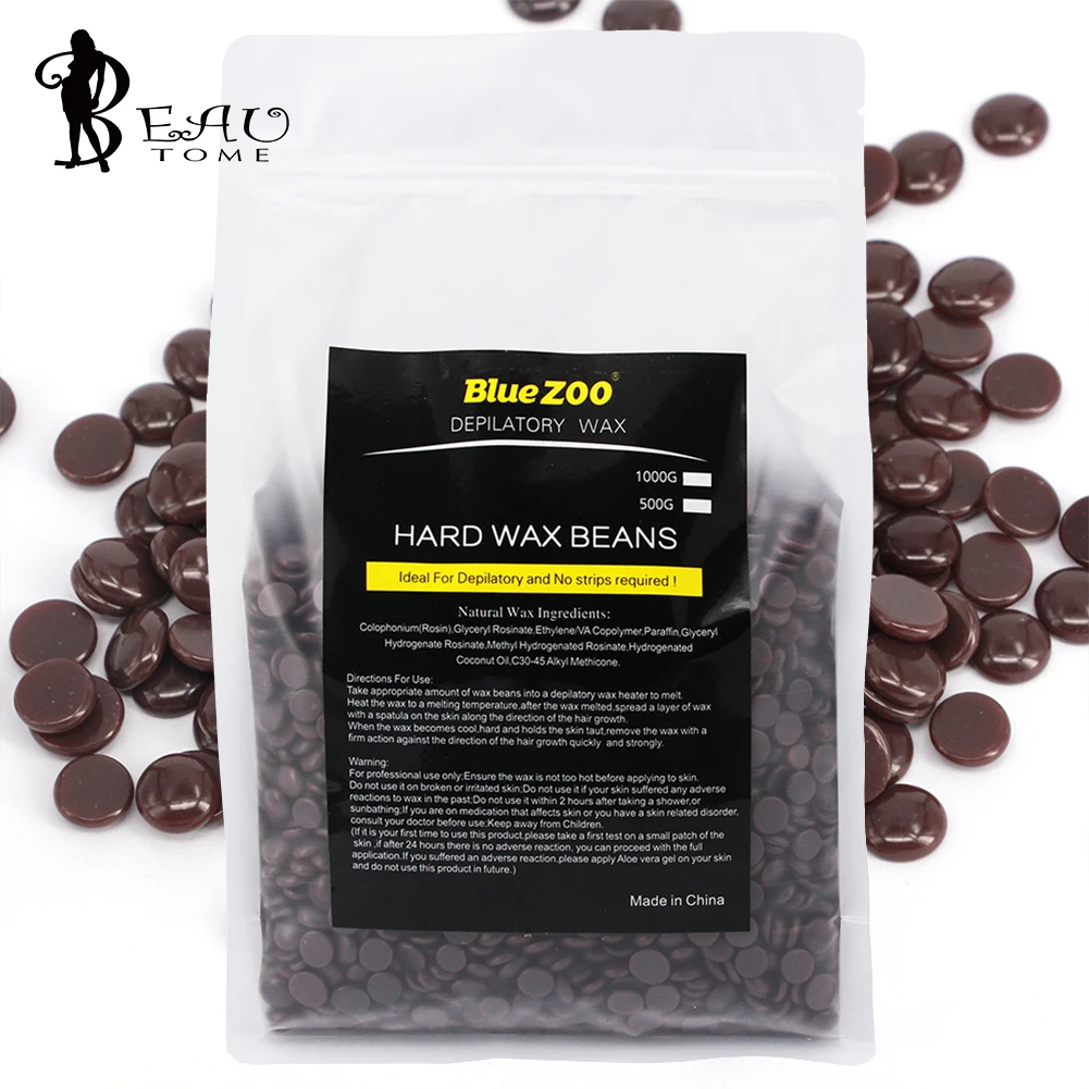 

Chocolate Flavor 1000g Clean Natural Hair Removal Cream Solid Wax Beans Epilation No strips Hot Film Epilation Depilatory Waxing