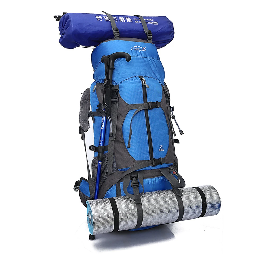 

Large Capacity Real 65L Outdoor Backpack Travel Multi-purpose Climbing Backpacks Camping Hiking Rucksacks Waterproof Sport Bag