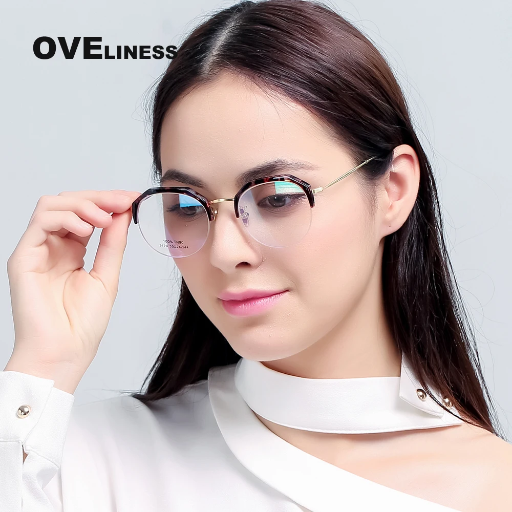 High Quality New women Half Rim Glasses eyeglasses frame prescription
