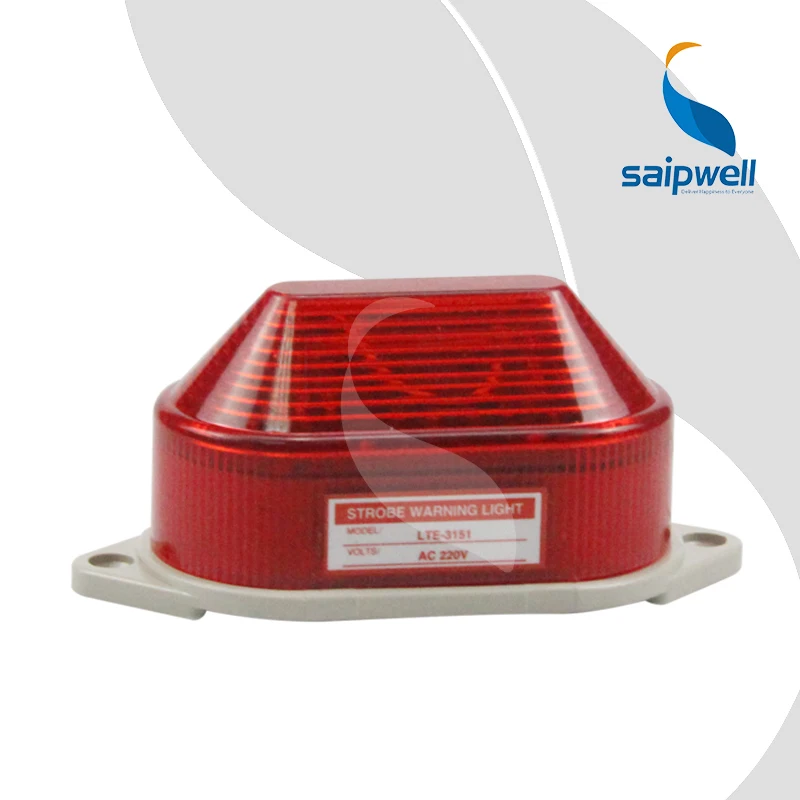 IP54 waterproof 12/24/110/220V AC/DC screw fixed red traffic led