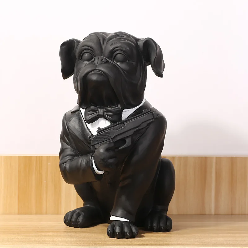 Новая творческая личность Французский бульдог Осьминог хип-хоп Моделирование смолы собака украшения Фигурка Статуя искусственный лучший подарок