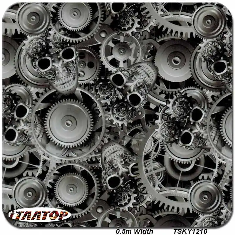 

iTAATOP Hydro Dipping Film TSKY1210 0.5m*10m Skull Cartoon Water Transfer Printing Film hydro film