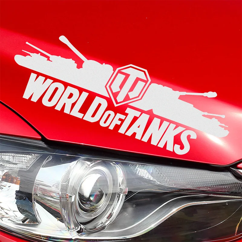 2 Pieces WORLD OF TANKS Stickers Decal Car Styling For vw audi ford bmw