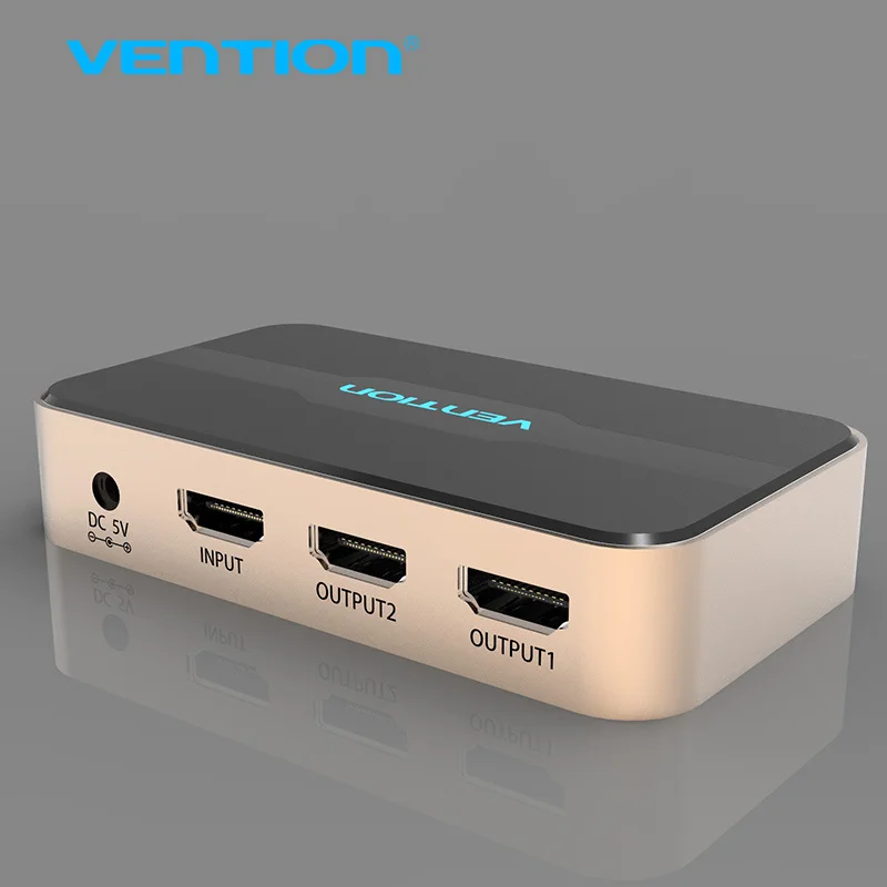 

Vention HDMI Splitter 1x2 4kX2k 3D Splitter HDMI Switch Adapter 1 In 2 Out With Power Supply Metal Type For Xbox Amplifier HDCP