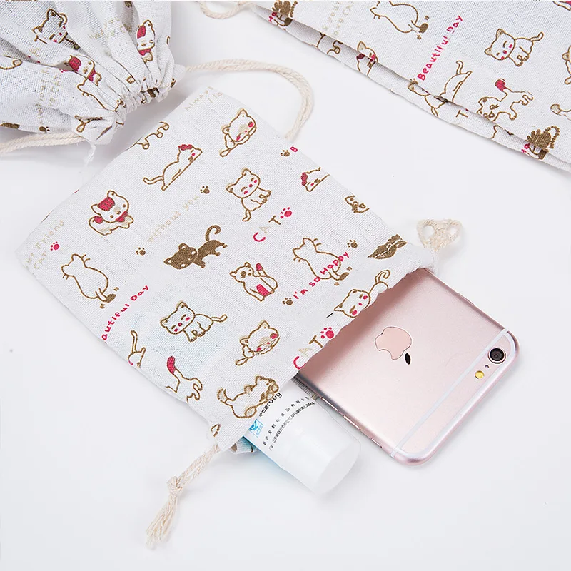 Cotton Tote Bag Drawstring Bags Women Shopping Bag Travel Packing Pocket Underwear Shoe Storage Organizer Bag Pouch Cotton Tote Bag Drawstring Bags Women Shopping Bag Travel Packing Pocket Underwear Shoe Storage Organizer Bag Pouch