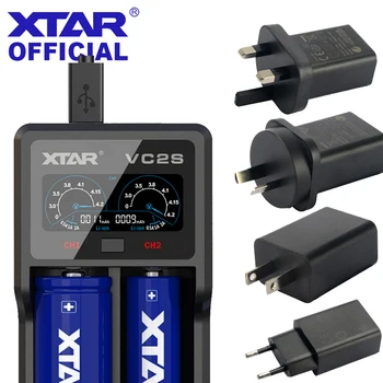 

XTAR VC2 S VC2S VA LCD Screen Micro-USB Powered Portable Power Bank Apply To 3.6V/3.7V Li-ion/IMR/INR/ICR 18650 26650 Charger