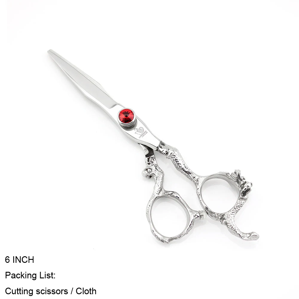 Профессиональные ножницы для волос 5,5 дюймов 6 дюймов Япония Парикмахерские ножницы большие зубы филировочные ножницы Дракон ручка lyrebird Высший - Цвет: Cutting 6 no box