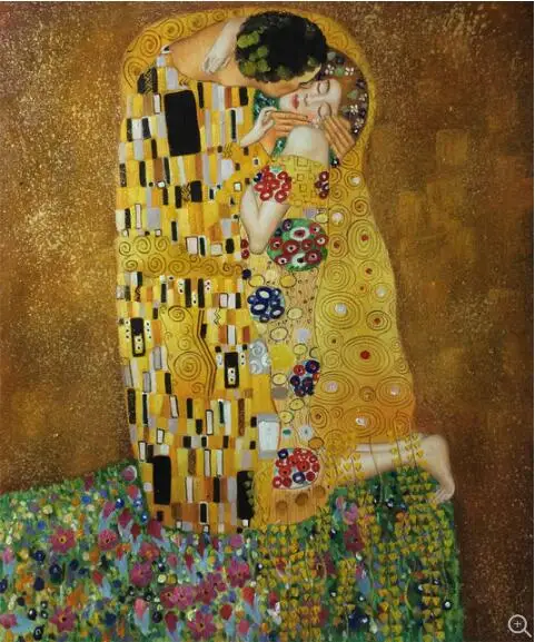 Ручная работа настенная живопись Gustav Klimt Kiss in Love декоративное ремесло ручная