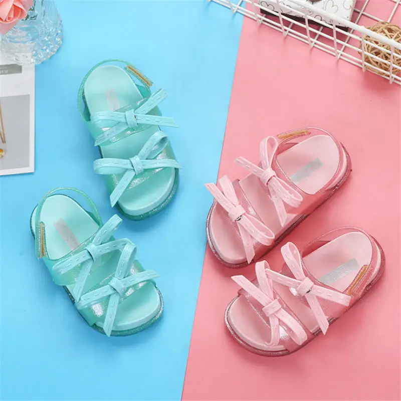 Mini Melissa/Новинка 2019 года летняя прозрачная детская обувь для девочек Лидер продаж