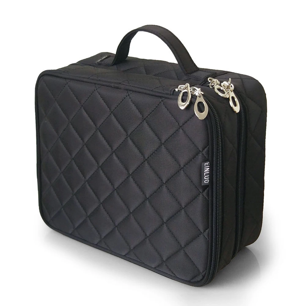 

Toiletry Cosmetic Makeup Bag Mesh Waterproof Nylon Travel Double Layer Zipper Large Capacity Soft Organizer Brush Storage