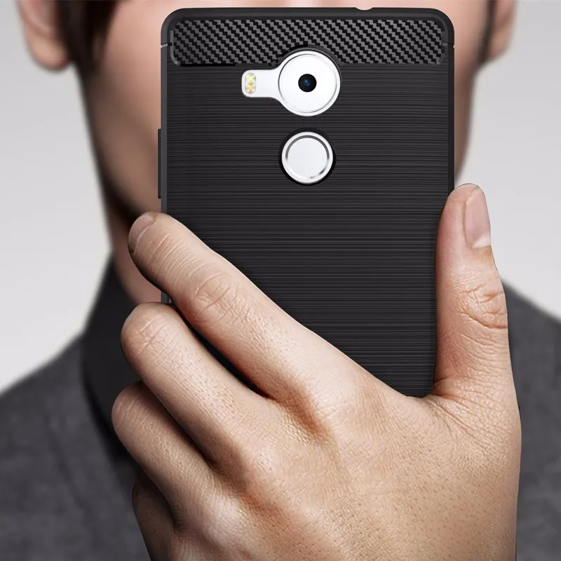 luxury Environmental Carbon Fiber TPU Case For huawei mate 8 Soft Anti drop Cover Back mate8 |