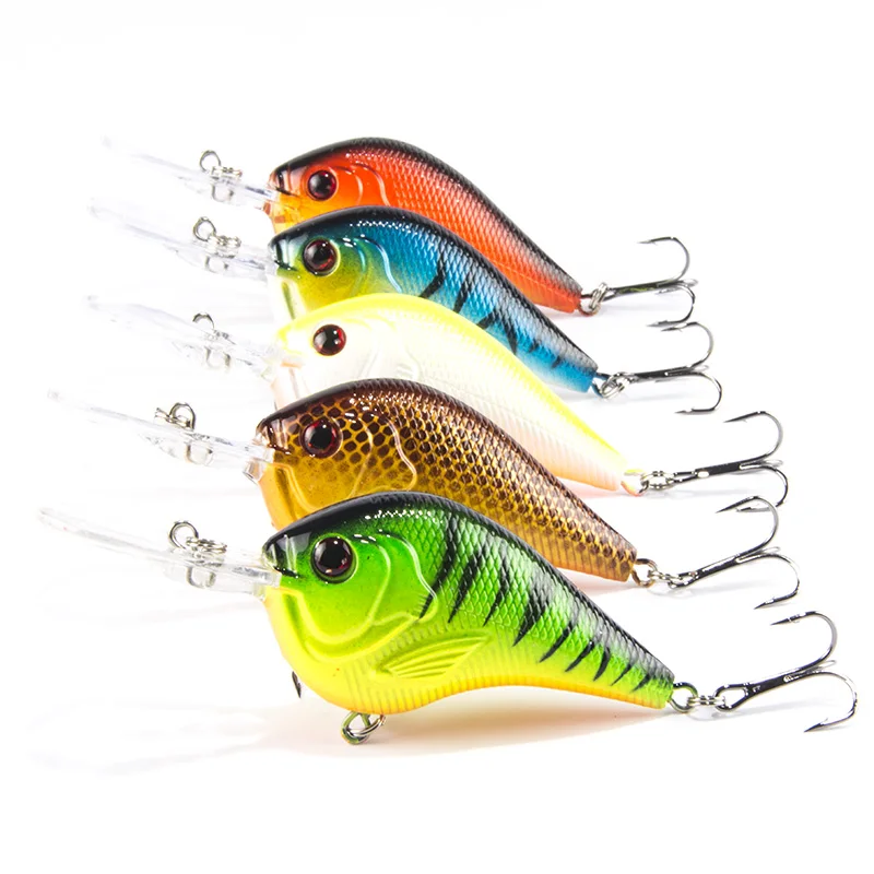Lowest Price Sale 5Pcs Lot font b Fishing b font Lure Deep Swimming Crankbait 9 5cm11g