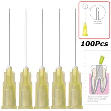 100 шт. 30GA стоматологический Эндо Орошение иглы наконечник конец-закрытое боковое отверстие корневой канал васин эндо-шприц гигиена полости рта уход материал