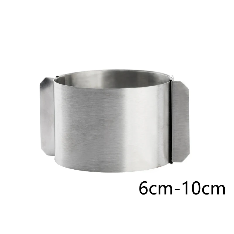 Adjustable Stainless Steel Ring Cake Layer Cut Baking Tool Round Square Shape Retractable Mold Bread Cake slicer Layered - Цвет: 01