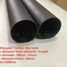 3k трубка из углеродного волокна 50 мм 55 мм 60 мм 64 мм X 1000 мм(1 м) рулон обернутый вес, высокая прочность, высокая устойчивость к коррозии