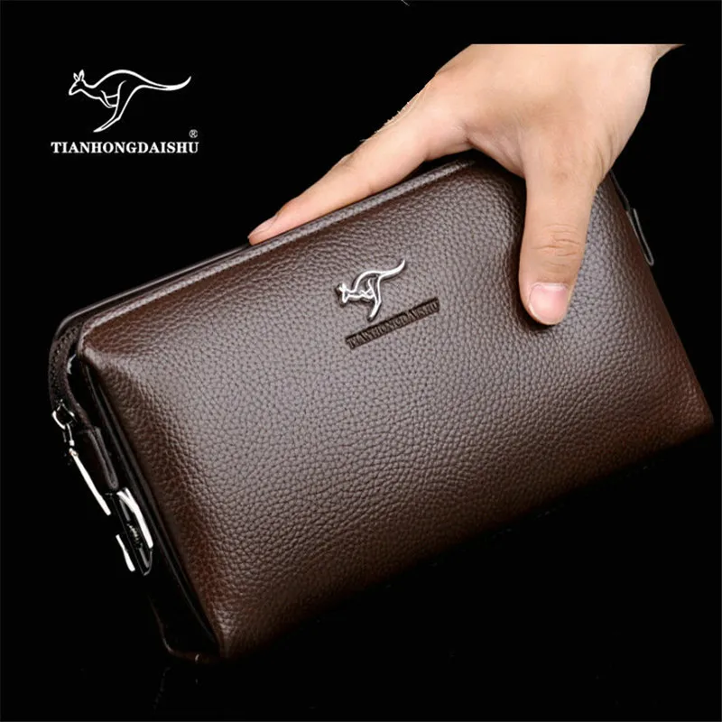 

New Business wallet Clutch Coin pocket purse Casual portfolio Passport wallets Real Leather multi-card bit high quality wallet