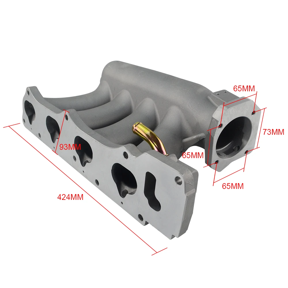 VR-алюминиевый впускной коллектор для 06-11 Honda Civic 04-08 Acura TSX K20Z3 серебристый черный VR-IM52