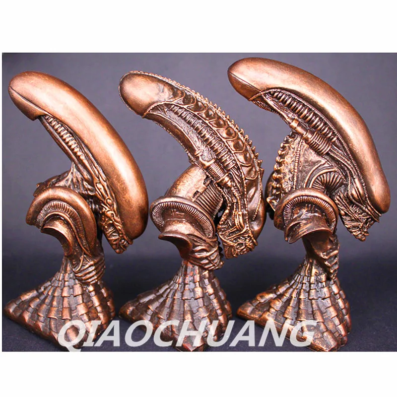 

Alien: Covenant Statue Alien Bust Alien Queen Predalien Imitation Copper Fighting Version Action Figure Collectible Model Toy
