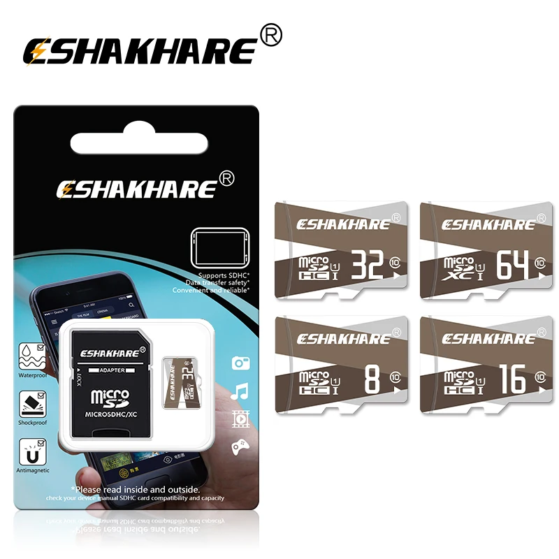 Micro SD Card 8 ГБ 16 ГБ 32 ГБ Карта памяти SDHC high speed Flash card 64 ГБ 128 ГБ SDXC flash sdcard для смартфонов + розничная посылка