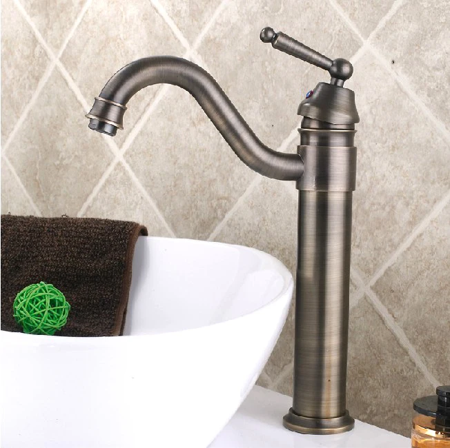 

L17257 - Luxury Deck Mounted Bronze Finish Brass Basin Wash Basin Tap
