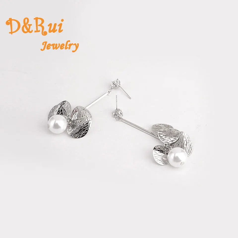 

Dangle Long Earrings High Quality Metal Copper Earring Fashion Gold Silver Color Leaf Earing Women Party The Best Jewelry Gifts