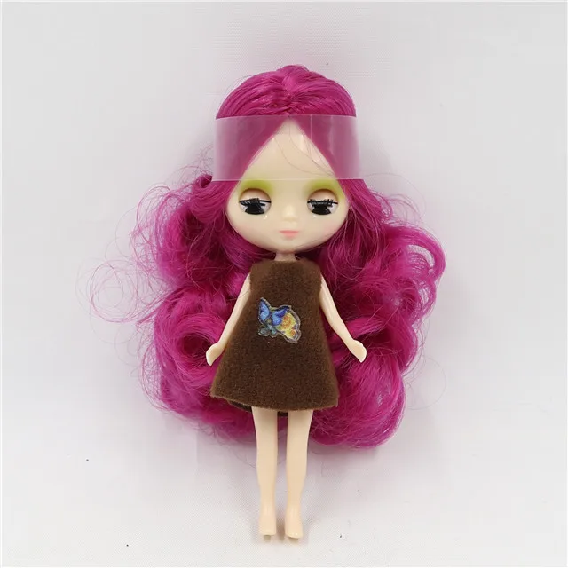 DBS blyth mini doll 10CM BJD normal body doll long hair 10cm toy anime random dress as a gift 31