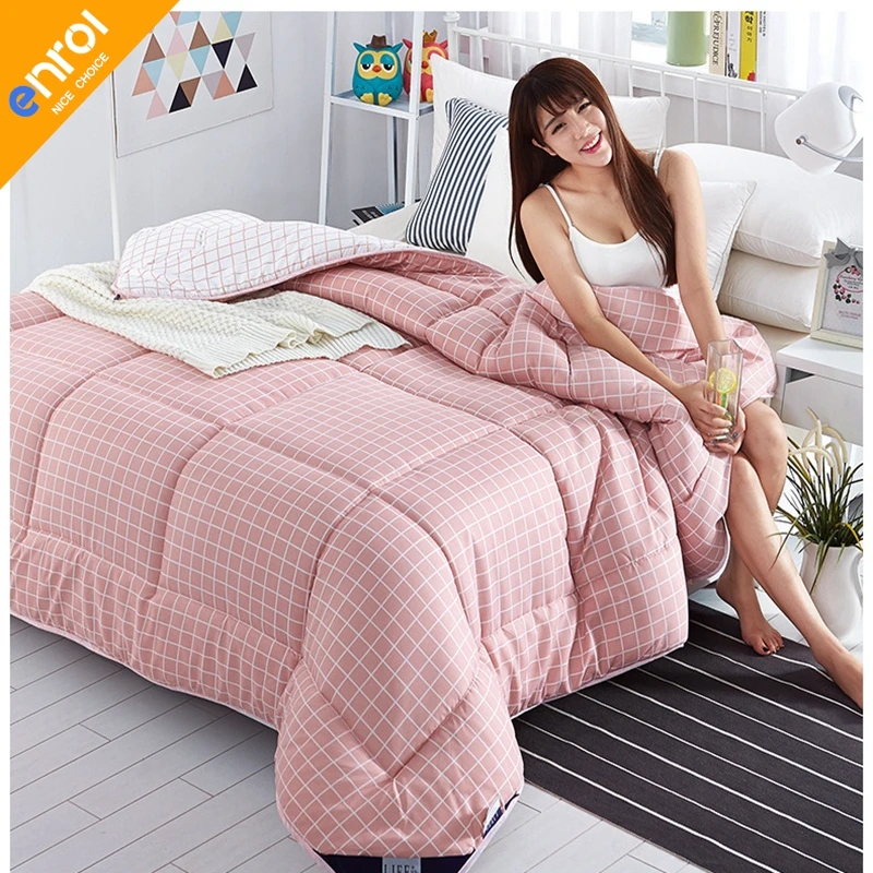 

Hot Sale Comfortable Checkered pattern Bed Quilt Suitable Line for Children Kids Adult Cheap High Quality Quilt