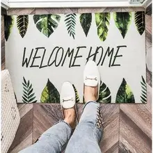 Зеленый ковер растения дверной коврик входная дверь домашний коврик грязеотталкивающий Противоскользящий домашний декор